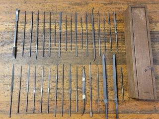 Vintage Tools Needle Files Machinist Filing Rifler Files Nicholson Grobet ☆usa