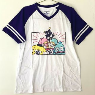 Hello Kitty & Friends Sanrio Varsity Ringer T - Shirt Tee Loot Crate Size Xl