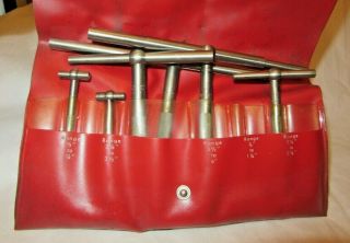 VTG Starrett No.  S229G Set of 5 Telescoping Gages,  579F Lg Gage Extra,  Red Case 2