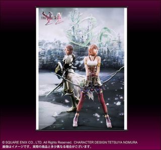 Final Fantasy Xiii - 2 Lightning & Serah Wall Scroll Art Poster By Square Enix