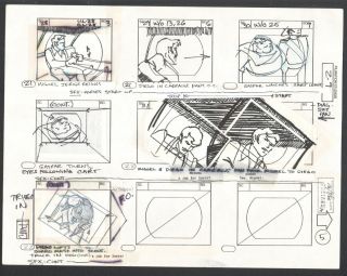 Zorro 1981 Production Storyboard Hand Drawing Animation Art Filmation Ep 9 P5