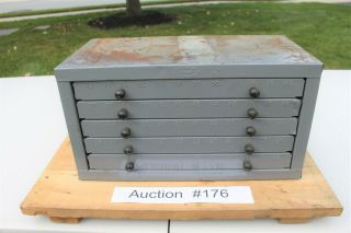 Huot 5 Drawer Numbered Drill Index Loaded With Drills Machinist Cnc 176