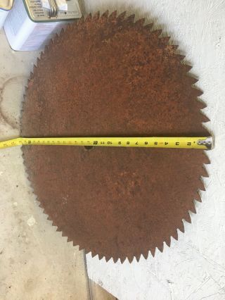 Vintage 26 Inch Diameter Rustic Buzz Saw Mill Blade