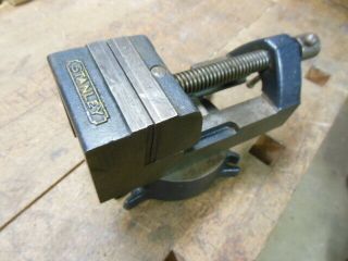 Vintage Stanley 992a 2 1/4 " Swivel Base Machinist Vise Old Drill Press Tool