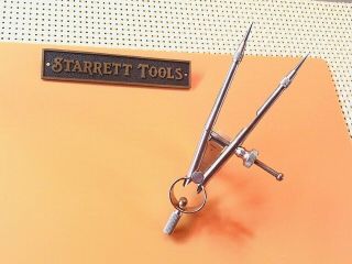 Starrett No.  596a Nickel Plated Pencil Divider With Spring - Type Round Legs,