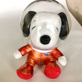 Snoopy Peanuts Hallmark Nasa 50th Anniv Astronaut Plush Orange Suit Helmet Flaws