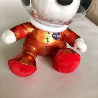 Snoopy Peanuts Hallmark NASA 50th Anniv Astronaut Plush Orange Suit Helmet Flaws 3