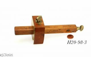 Boxwood Carpenter Tool H Chapin Union Factory No 44 Marking Gage Gauge