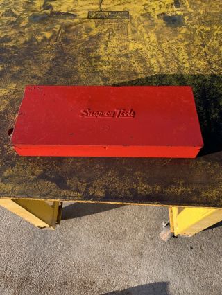 Snap On Kra - 120 Metal Case Red Storage Tool Box Empty For Socket Set Metal
