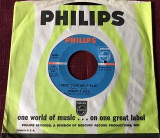 JOHNNY & JAKE 45rpm I Need Your Help Baby/ It’s A Mess I Tell Ya 3