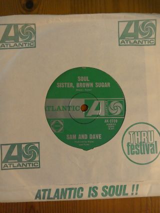 Sam And Dave,  Soul Sister,  Brown Sugar,  45rpm Atlantic Soul