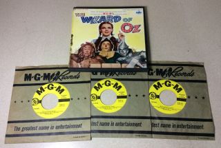 Judy Garland The Wizard Of Oz (3) 45 Rpm Boxed Set Mgm Records