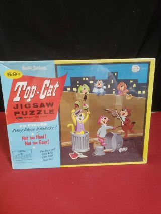 Vintage 1961 Top Cat Jigsaw Puzzle By Whitman Hanna - Barbera Complete (j1)