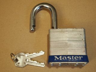Master Lock System 29 high security padlock,  keyed 3