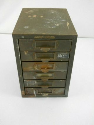 Vintage Kennedy Manufacturing Co.  6 - Drawer Small Metal Parts Bin/organizer/box