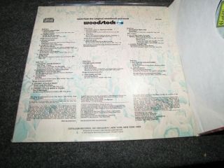 WOODSTOCK MUSIC FROM THE SOUNDTRACK AND MORE - COTILLION 3 RECORD SET 3