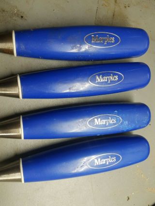 Vintage Record Marples Blue Chip Chisel Set Of 4 With Package England 3