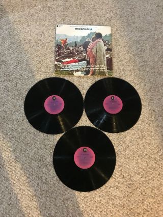 Woodstock 3 Record Set Vinyl Record Cotillion Sd3 - 500 Soundtrack Purple
