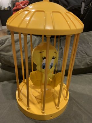 Looney Tunes Talking Tweety Bird Singing In Cage Play By Play Motion Activated