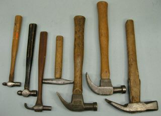 7 Vintage Hammers Cheney,  Blue Point,  Ampco Non Sparking,  Strapped,  Mechanic