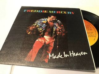 Queen Freddie Mercury Made In Heaven Spain 1985 Import With Diff Sleeve 7”ps