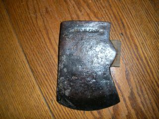 Vintage HAND FORGED H.  H.  STRICKER Axe Head / Square Eye 1800 ' s Blacksmith Made 2