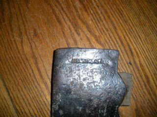 Vintage HAND FORGED H.  H.  STRICKER Axe Head / Square Eye 1800 ' s Blacksmith Made 3
