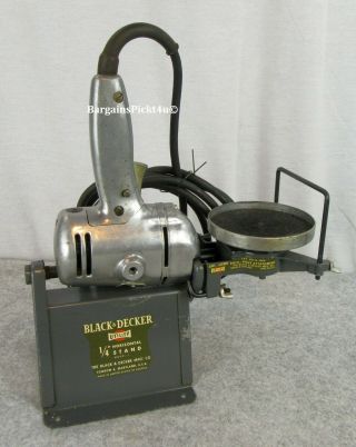 Vintage Retro Black Decker Utility 1/4 " All Purpose Drill W Stand