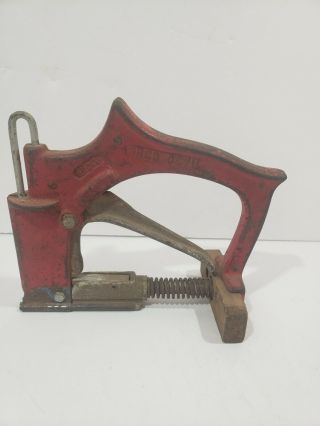 Vintage Cast Iron Red Devil No1 Window Glazing Point Driver/stapler - Scarce -