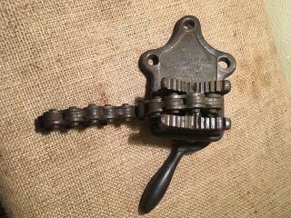 Vintage/antique Jh Williams & Co.  Vulcan No.  1 Pipe Vise W/chain