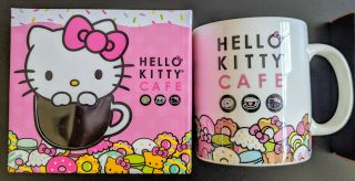 Sanrio Hello Kitty Cafe Ceramic Mug Exclusive 2015 W/box -