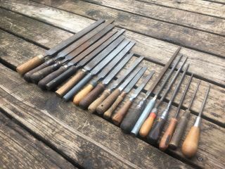 Old Vintage Tools Metal Files Blacksmith Forge Nicholson Rifling Knifesmith