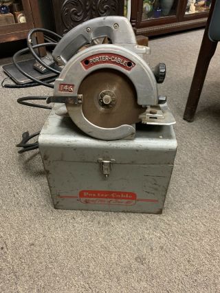Vintage Porter Cable Circular Saw Model 146 With Metal Case