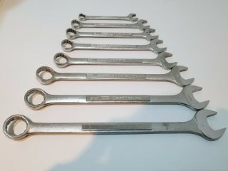 Vintage Craftsman Usa =v= Series Combination Wrench Set 7/16 " - 1 " Moore Forge