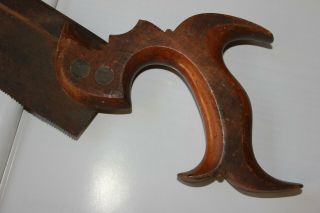 Vintage Antique R.  Groves & Sons 8 " Steel Backed Hand Saw - Sheffield