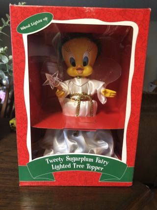 Christmas Looney Toons Tweety Sugarplum Fairy Lighted Tree Topper