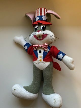 Vintage Bugs Bunny Great America 1977 Dakin Stuffed Plush Toy Uncle Sam 10 