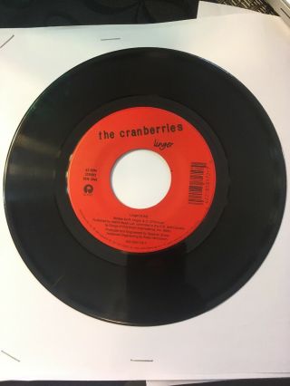 The Cranberries Dreams / Linger 45 - Rare Jukebox Single With Label