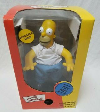 The Simpsons 2002 Large 14 " Talking And Dancing Homer Simpson Rapper 