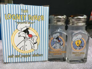 1995 Looney Tunes Sylvester & Tweety Bird Salt & Pepper Shakers - Nib - Eb190