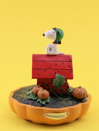 Hawthorne Village Halloween Flying Ace Snoopy Figurine Peanuts Gang (aa)