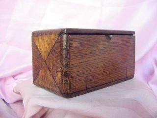 Antique 1889 Oak Wood Folding Instrument Tool Box Vintage Old Chest