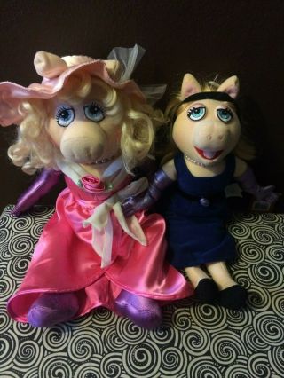 Jim Henson Miss Piggy Plush Dolls By Sababa/eden Toys 16 " & 20 " One With Tag