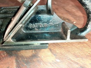 Vintage Stanley No.  78 Plane,  Pat.  6 - 7 - 10,  Old Woodworking Tool Rabbet Fillester NR 2