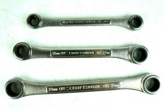 Craftsman Double Box End Ratcheting Wrench 12 13 15 17 18 19mm Va Series