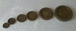 Vintage / Antique Weighing Scales Brass Weights - Postal / Apothecary Avery
