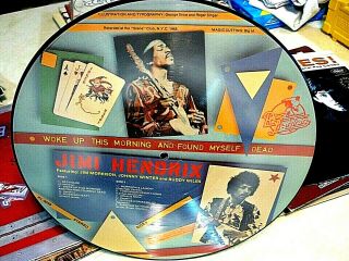 Jimi Hendrix Picture Disc Woke Up This Morning And Found Myself Dead Vg,