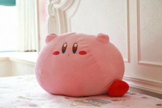 Jumbo Kirby Adventure Run Kirby Plush Toy Soft Cushion Pillow Rare Doll