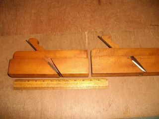 T605 Wood Molding Planes Matched Pair 1 5/8 " Hollow & Round A.  Howland N.  Y.  20