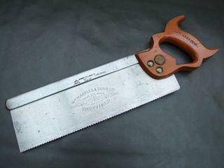 Vintage 12 " Steel Backed Tenon Saw Old Tool Hibernia By W Marples & Sons